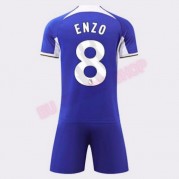 Chelsea lasten 2023-24 Enzo Fernández 8 Koti jalkapallo peliasut Lyhythihainen pelipaita..